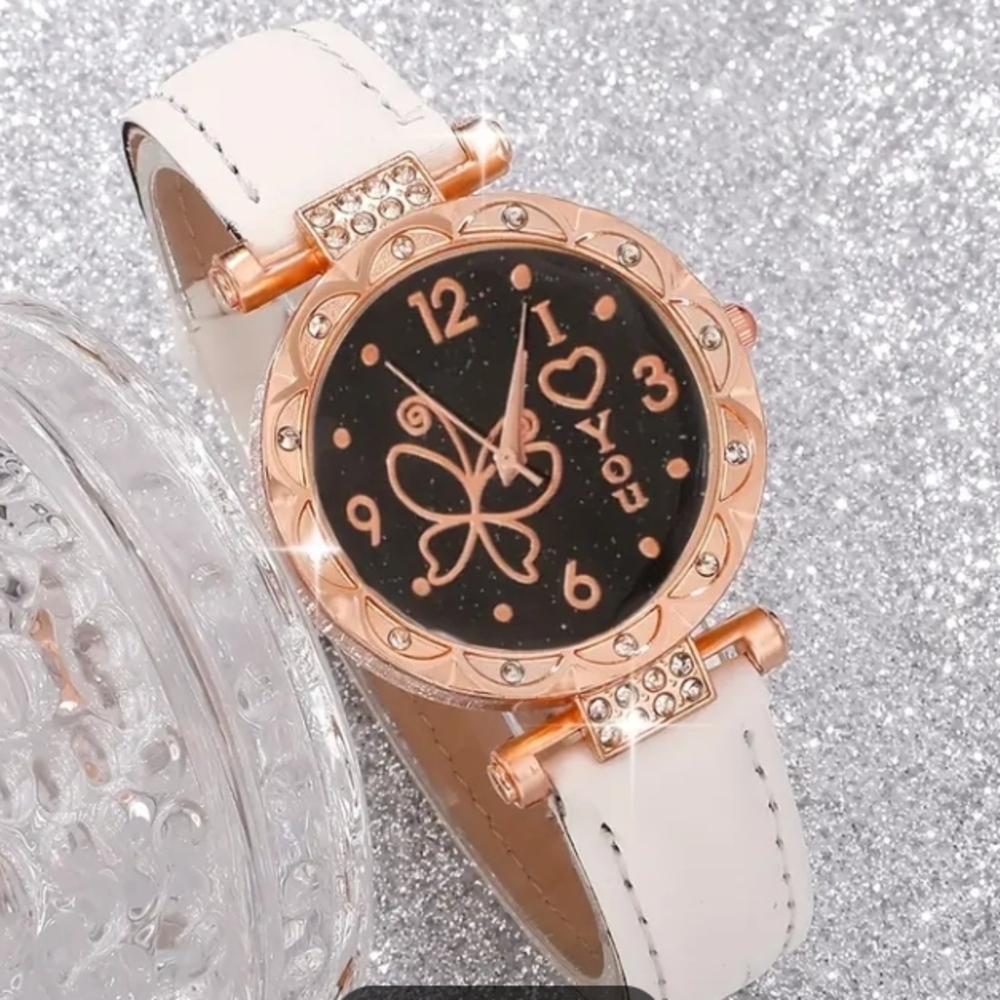 NEW Elegant Rose Gold and White Women's Watch